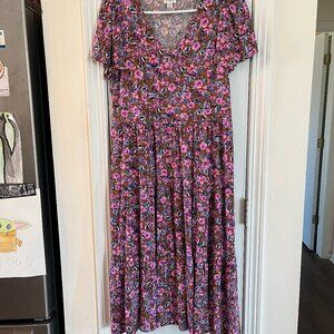 Floral J Crew Midi Dress